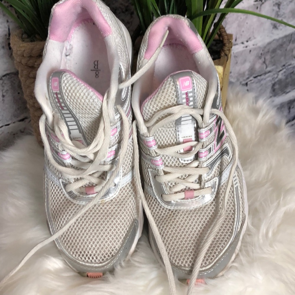 New Balance Azorb Pink and White Tennis Shoes.